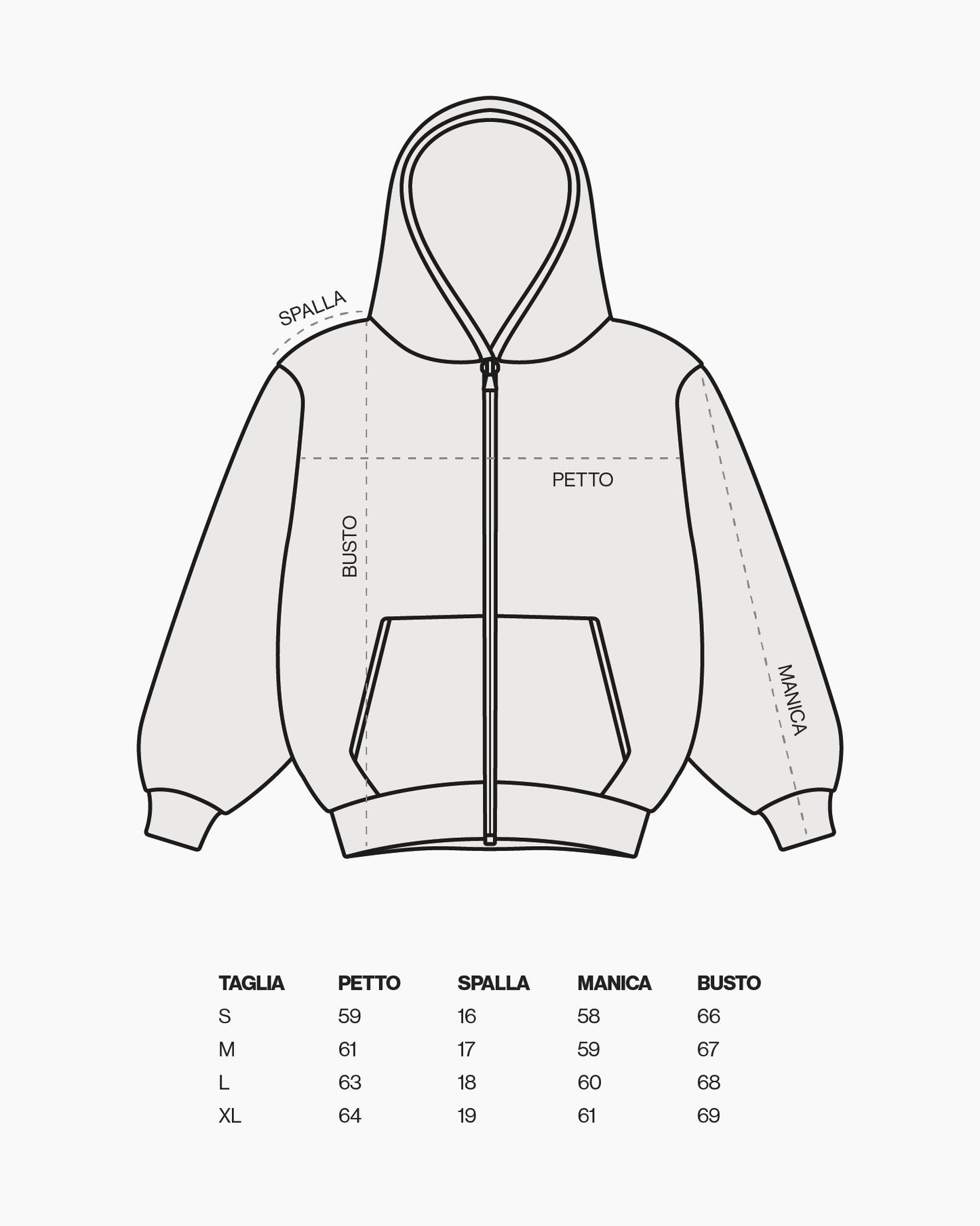 BOXY ZIP HOODIE 500GSM QTA 1-20