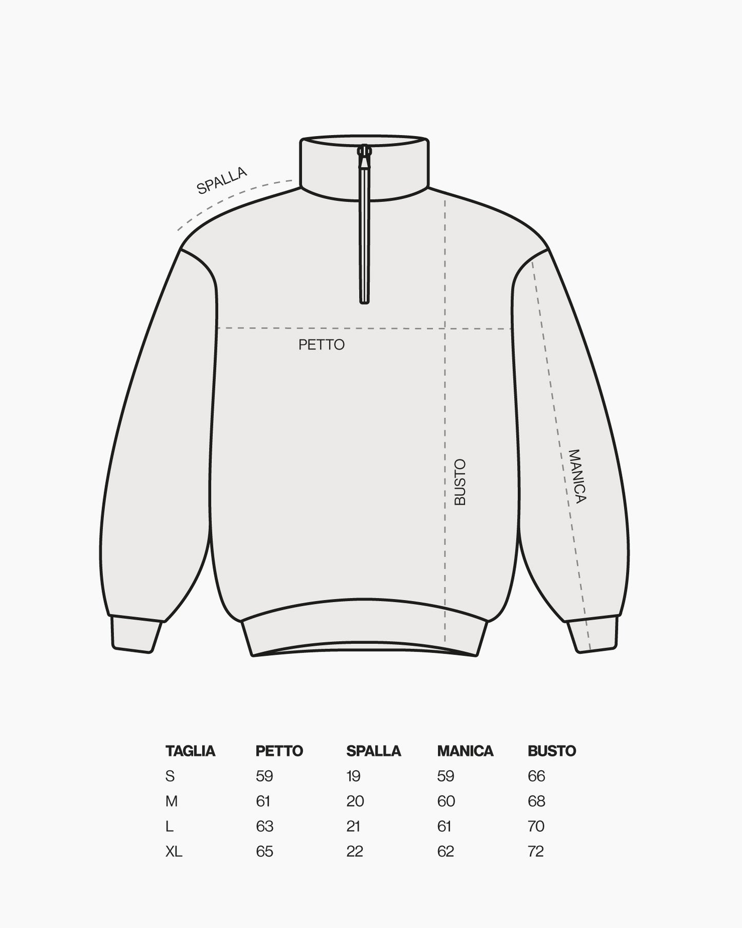BOXY QUARTER ZIP 330GSM QTA 51-80