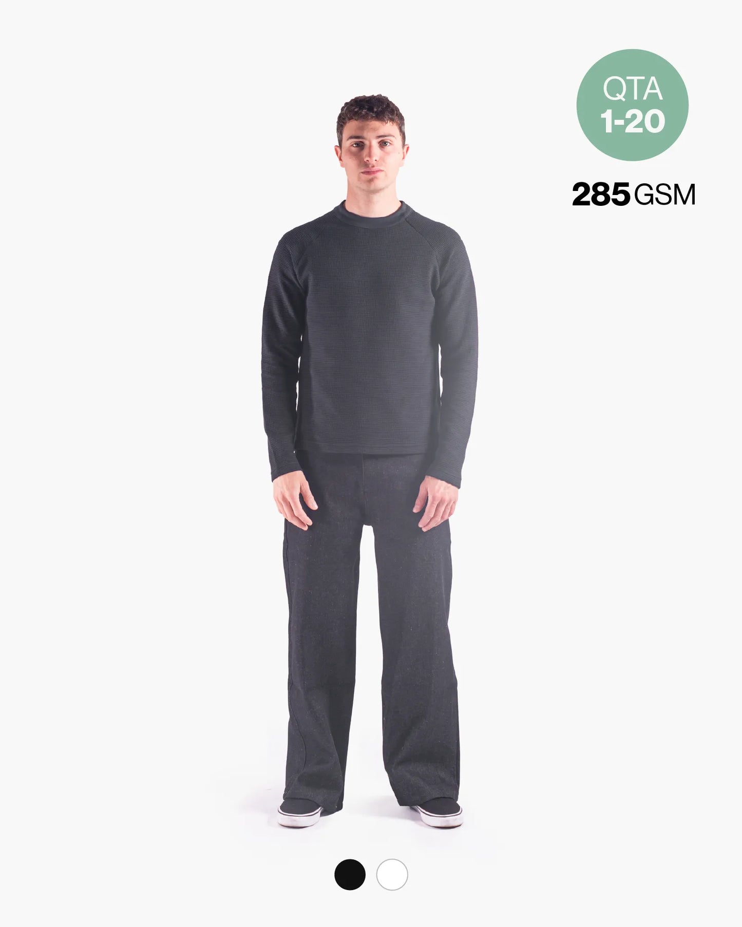 WAFFLE LS TEE 285GSM QTA 1-20