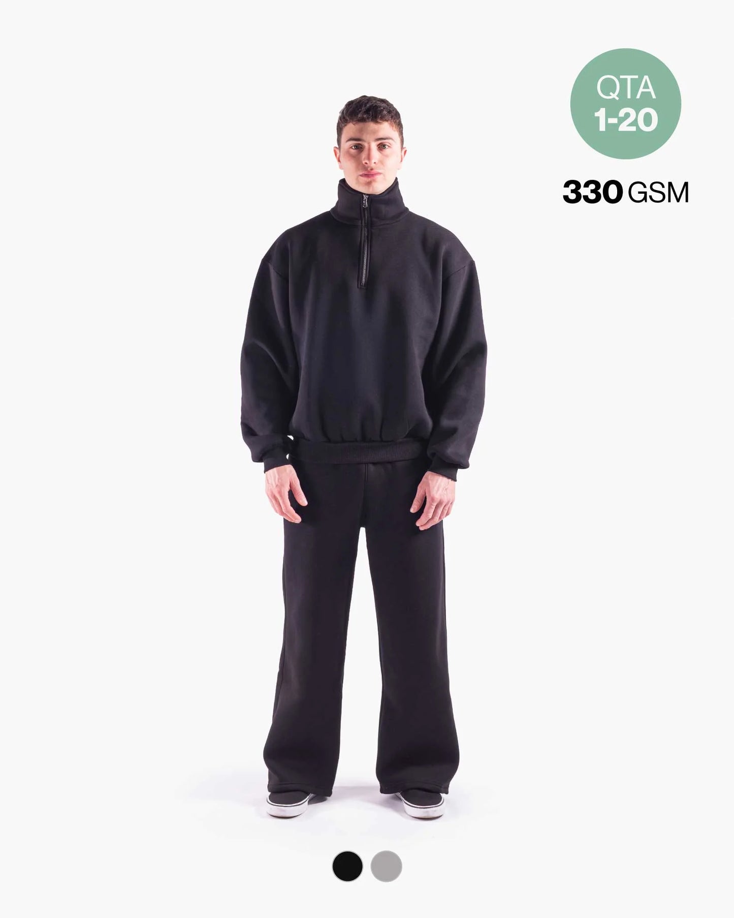 BOXY QUARTER ZIP 330GSM QTA 1-20