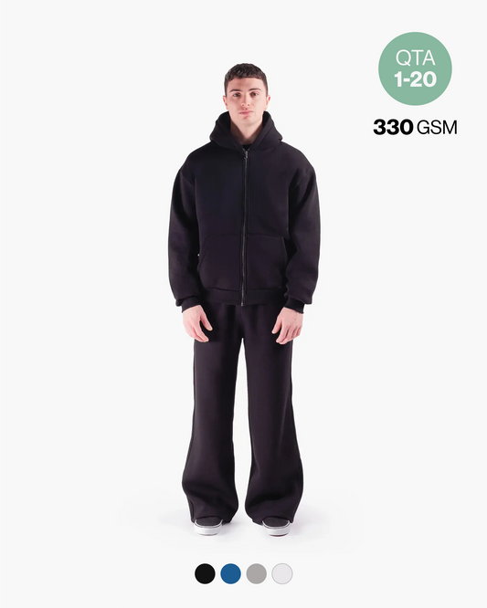 BOXY ZIP HOODIE 330GSM QTA 1-20