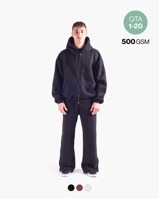 BOXY ZIP HOODIE 500GSM QTA 1-20