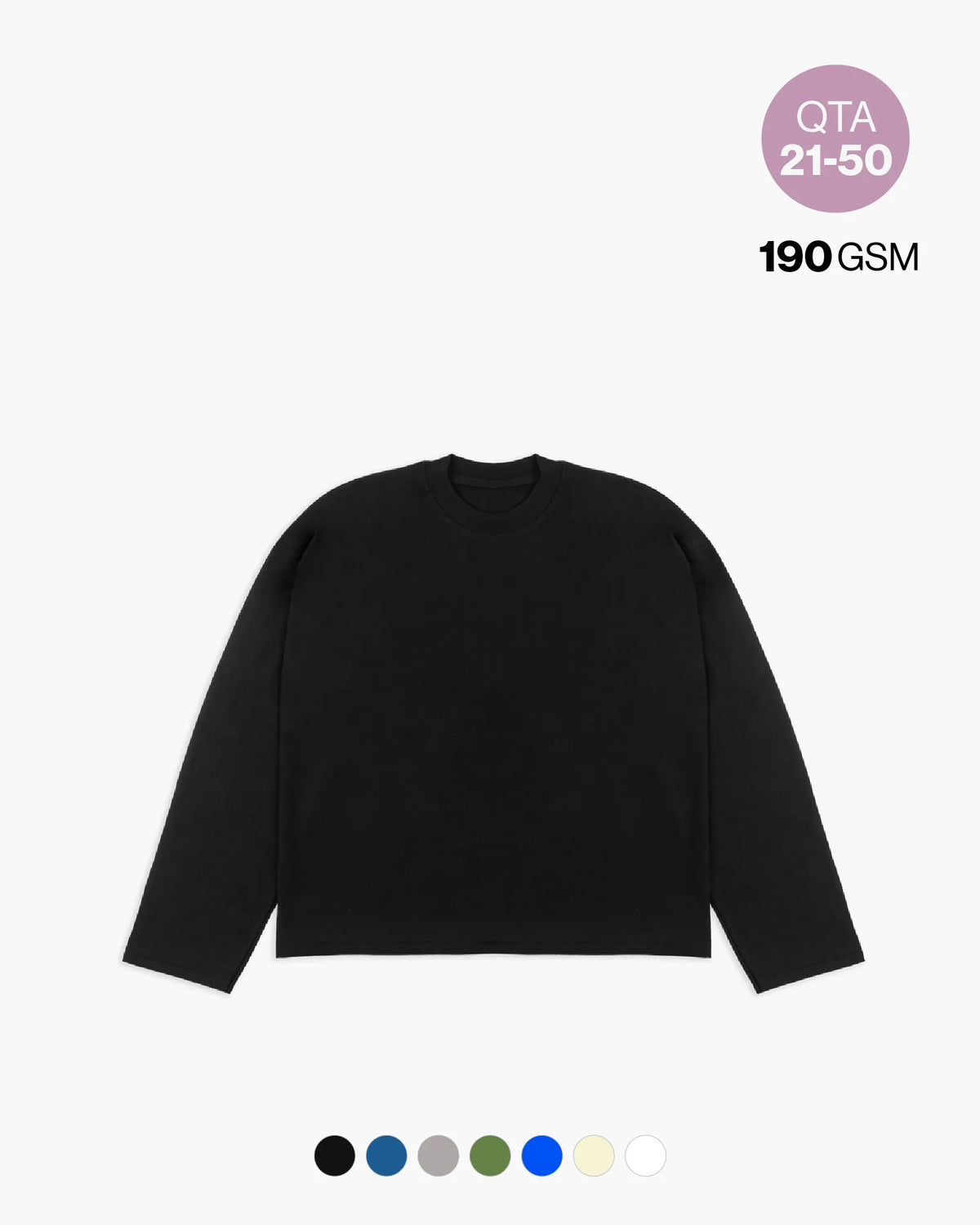 BOXY LS TEE 190GSM QTA 21-50