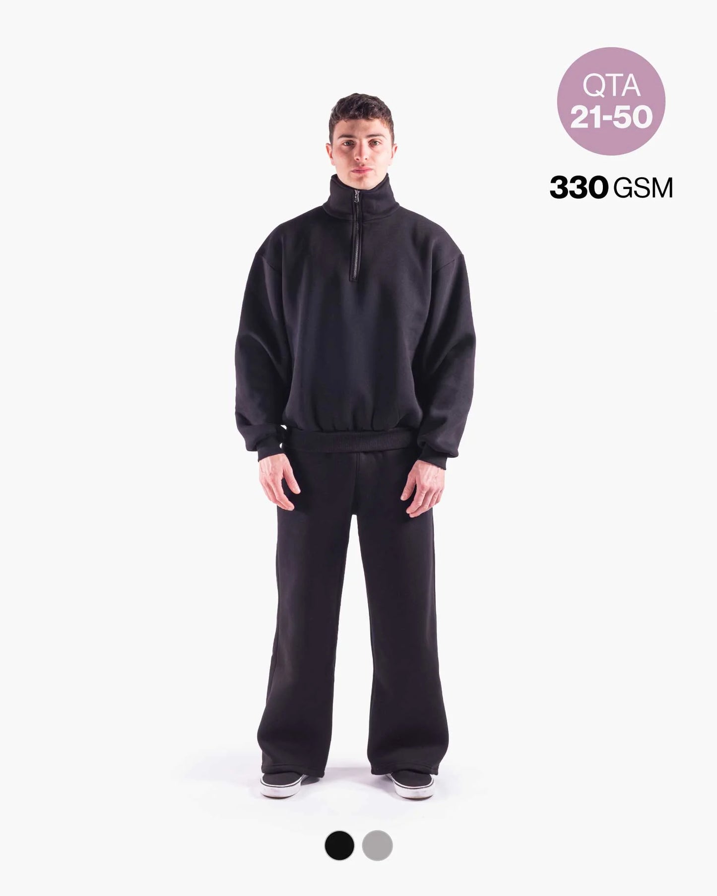 BOXY QUARTER ZIP 330GSM QTA 21-50