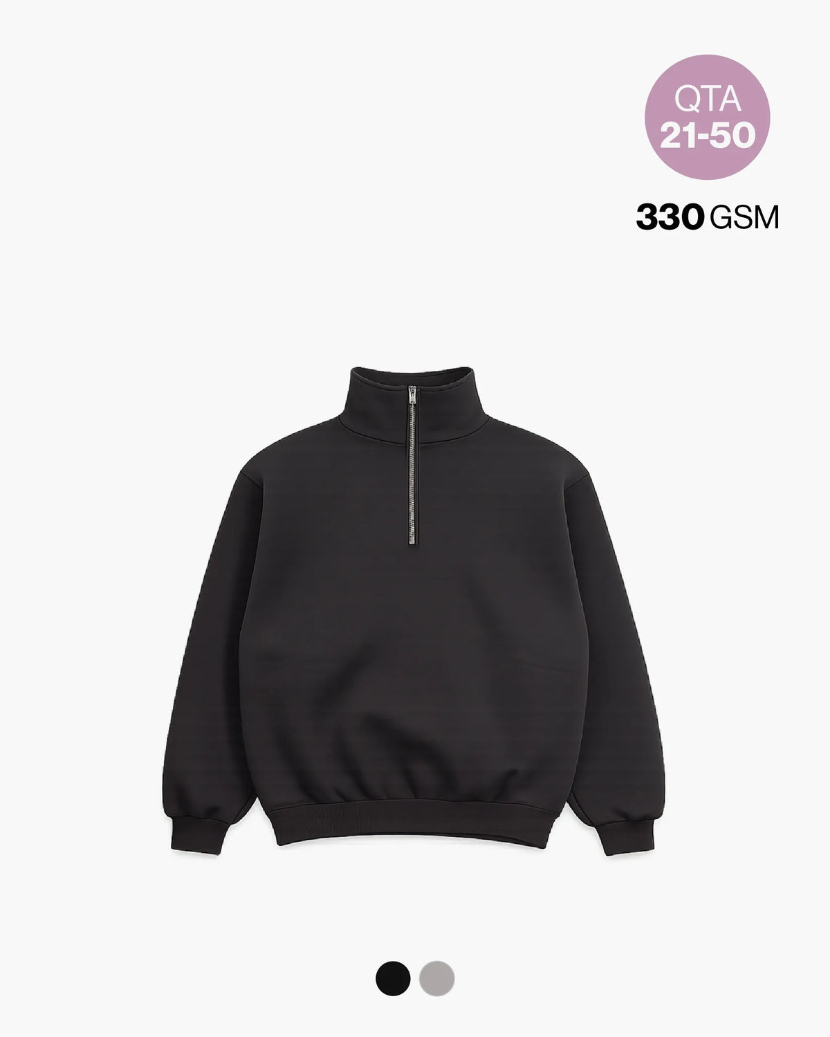 BOXY QUARTER ZIP 330GSM QTA 21-50