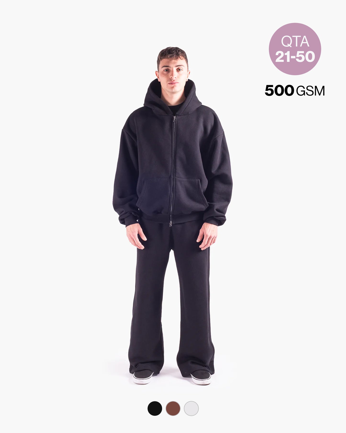 BOXY ZIP HOODIE 500GSM QTA 21-50