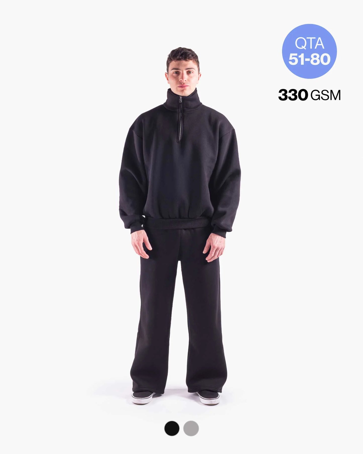 BOXY QUARTER ZIP 330GSM QTA 51-80