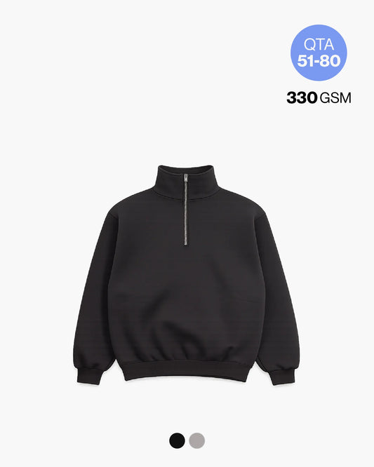 BOXY QUARTER ZIP 330GSM QTA 51-80