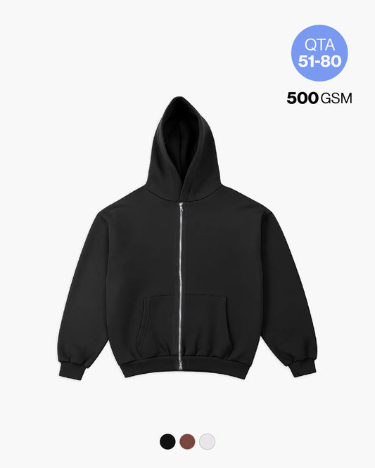 BOXY ZIP HOODIE 500GSM QTA 51-80