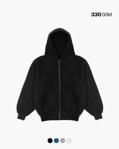 BOXY ZIP HOODIE 330GSM QTA 1-20