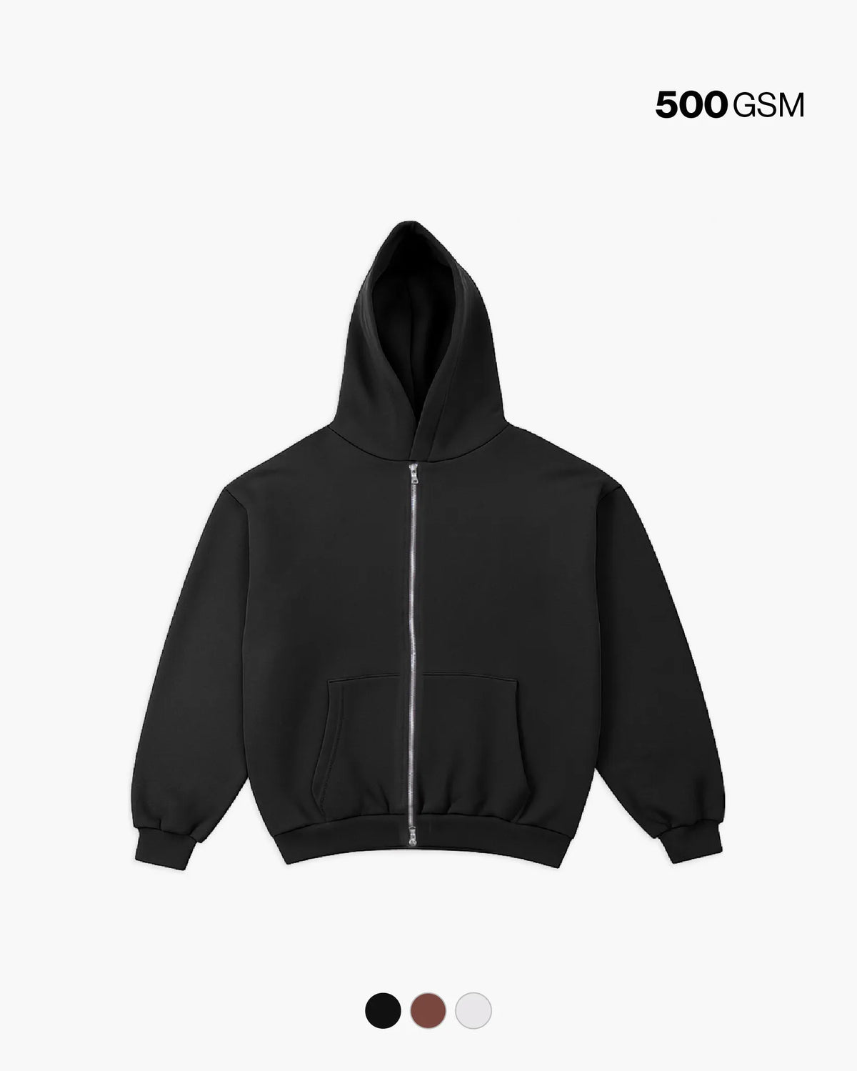 BOXY ZIP HOODIE 500GSM QTA 1-20